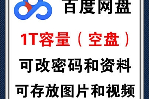 1T百度网盘账号出售 网盘空间为1T（100G-1000G随机发货）-网盘无任何内容/附送一个密保邮箱账号